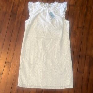 Loft Petite Eyelet Dress NWT